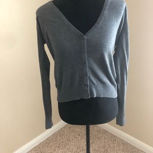 Gray crop sweater